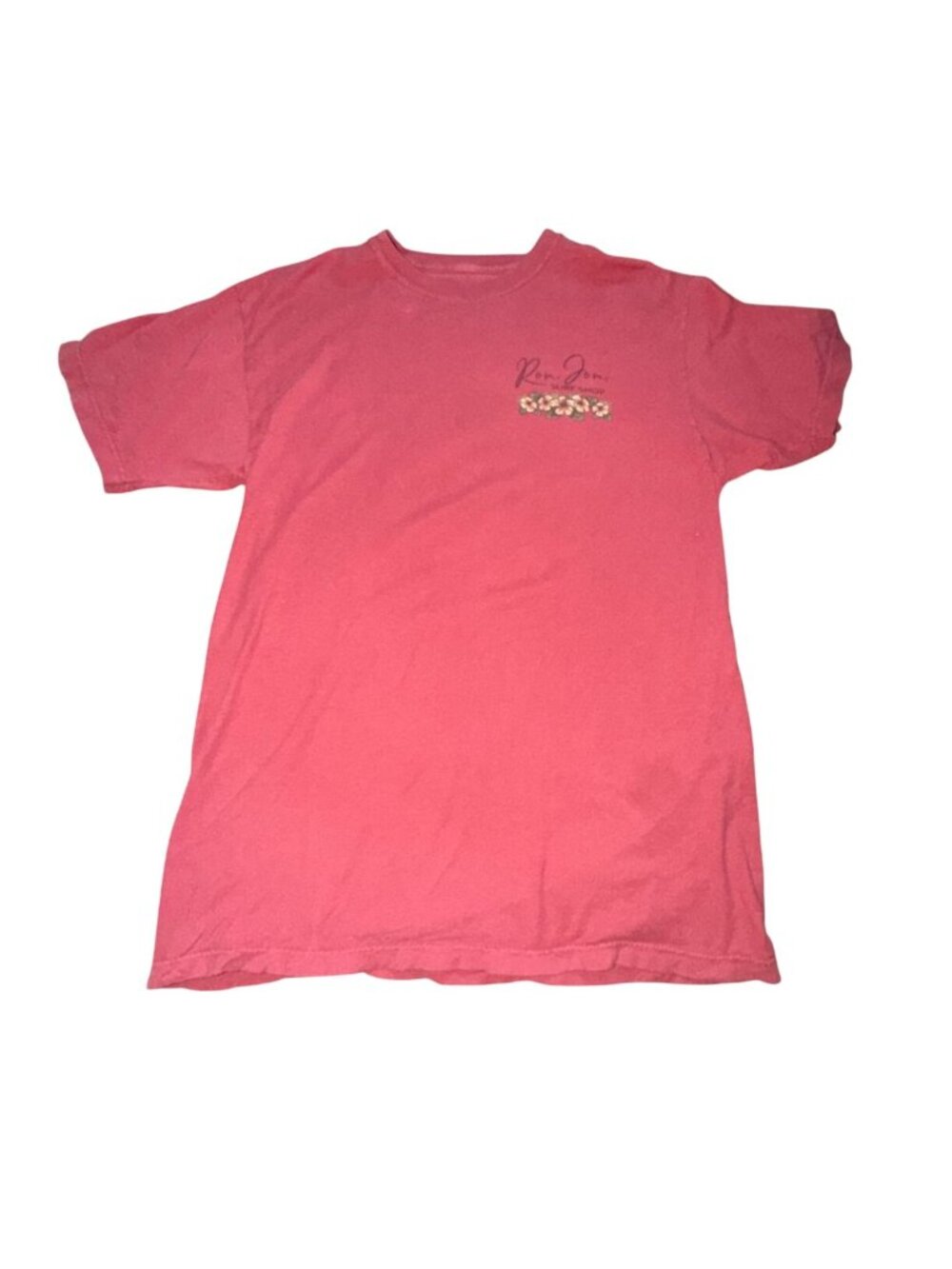 Ron Jon Surf Shop Disney Springs Floral Crew Neck T-Shirt-Red-M-GUC